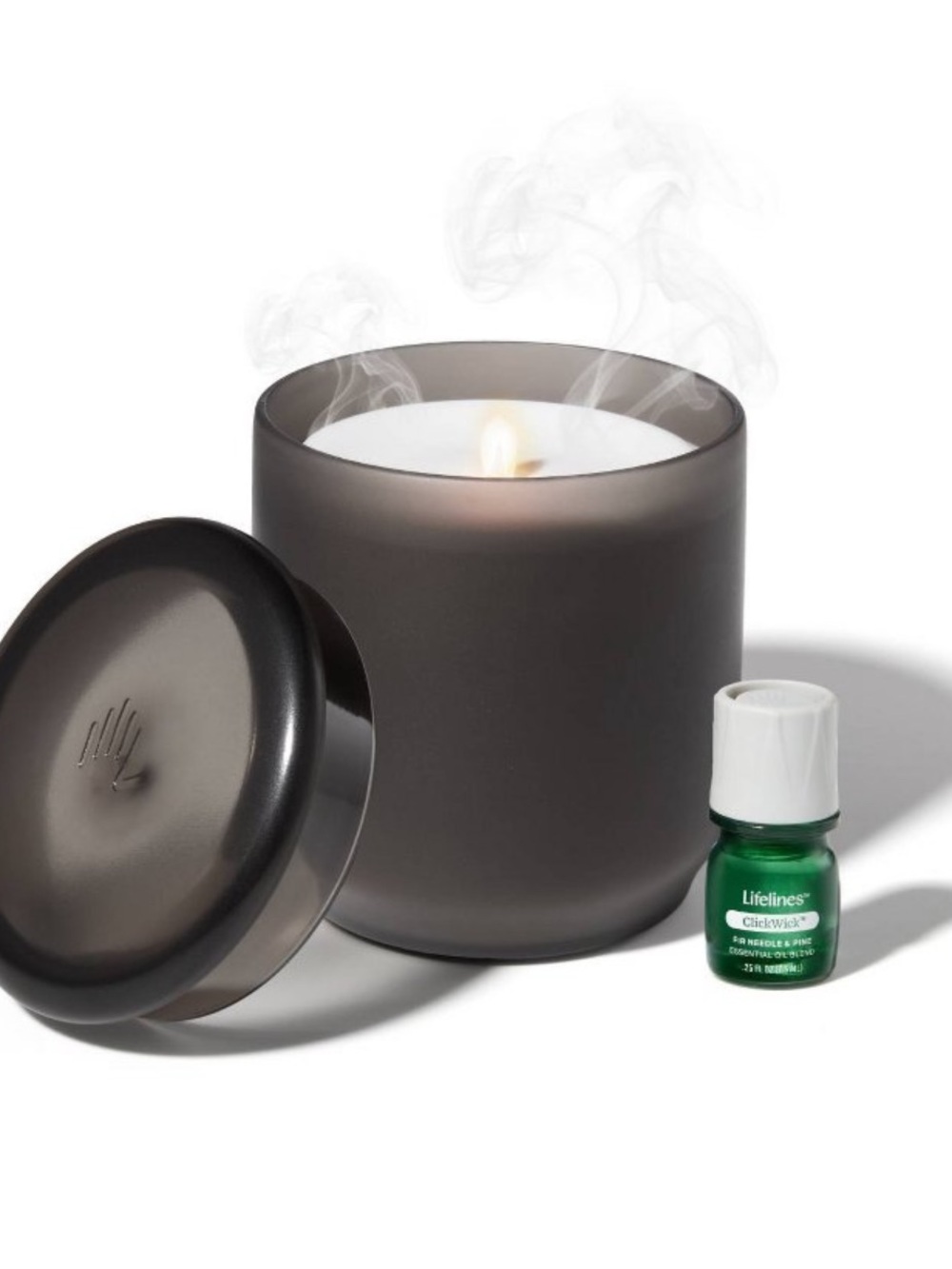 Aromatherapy Candle with Essential Oil - Gray